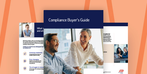 Compliance Buyer Guide’s title page, page 2, page 3