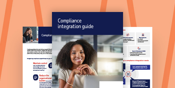 Compliance integration guide’s title page, page 2, page 3