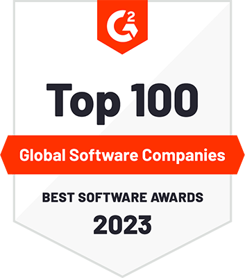 G2 Top 100 Best Global Software Companies 2023 Award