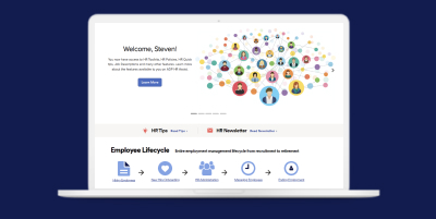ADP HR AssistSM product screenshot on laptop