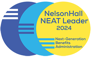 Award image of NelsonHall NEAT Leader Next-Generation Benefits Administration 2024