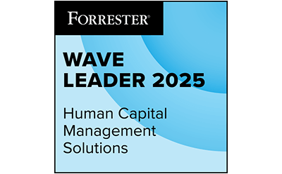 Leader in The Forrester Wave™: Human Capital Management Solutions, Q4 2025 evaluation badge