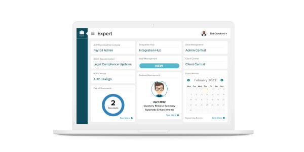 Browser screenshot of ADP Celergo's Practitioner portal on laptop device