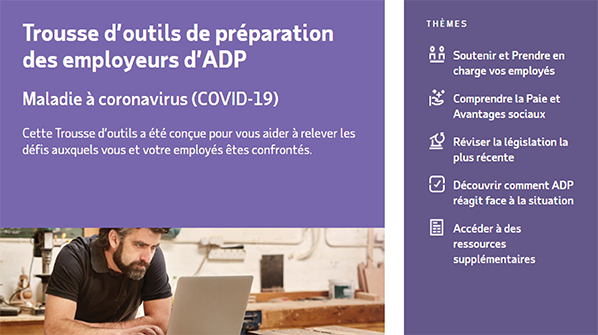 Trousse d’outils de préparation des
employeurs d’ADP