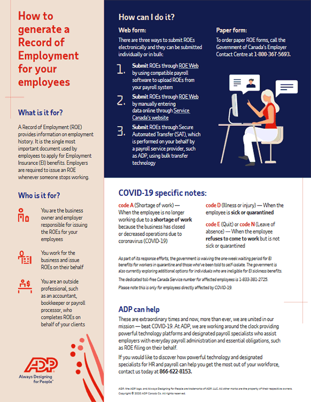 User guide record of employment-infographic