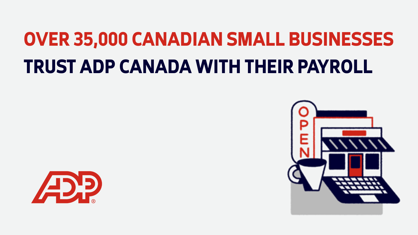 Over 35,000 small businesses trust ADP with their payroll