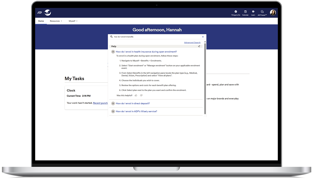 An image of a snapshot of ADP’s AI intelligence embedded in its software, highlighting payroll anomaly detection