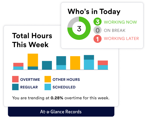 Bar chart display monthly employee time monitoring with occurrence frequency and reasons