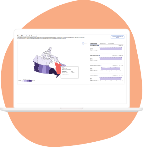 Tableau de bord d'ADP Workforce Now montrant une carte des talents